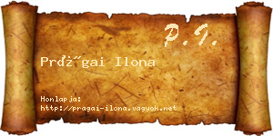 Prágai Ilona névjegykártya
